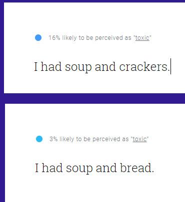 Soup and crackers